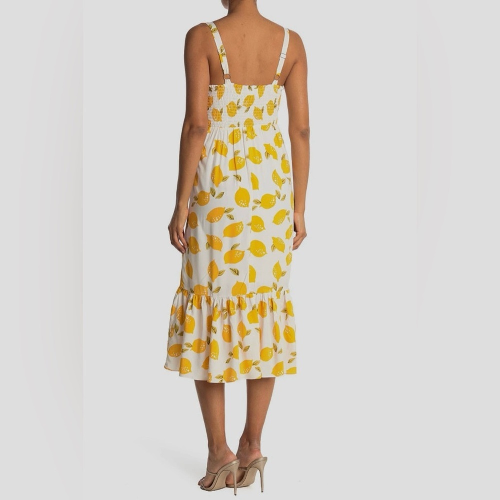 Code x Mode Lemon Print Sundress Cottagecore Coastal Italian Summer Size Med - Picture 8 of 10